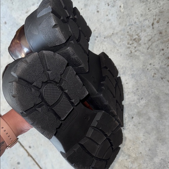 Steve Madden Brown and Silver Chunky Loafers - Picture 5 of 5